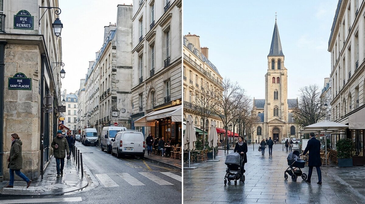 6e : 2 800 €/m² séparent Saint-Germain de Saint-Placide, et ça se négocie rue par rue