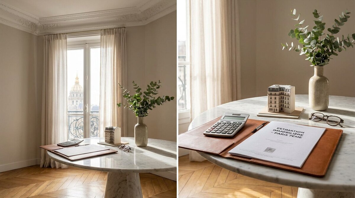 Estimation appartement Paris 7 : la methode a 14 051 EUR/m2 quand les taux repassent a 3,30%